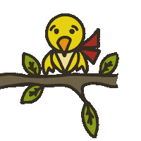 proyectotomate love amor yellow bird Sticker