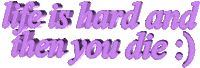 life die Sticker by AnimatedText