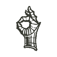 Hand Yes Sticker by British Straw Company