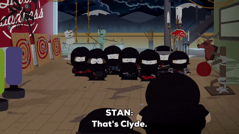 group ninjas GIF by South Park 