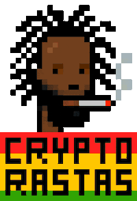 cryptorastas nft pixel art 8bit reggae Sticker