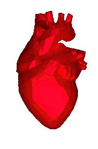 Heart 3D Sticker by badblueprints