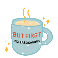 coffee work Sticker by Collabosaurus