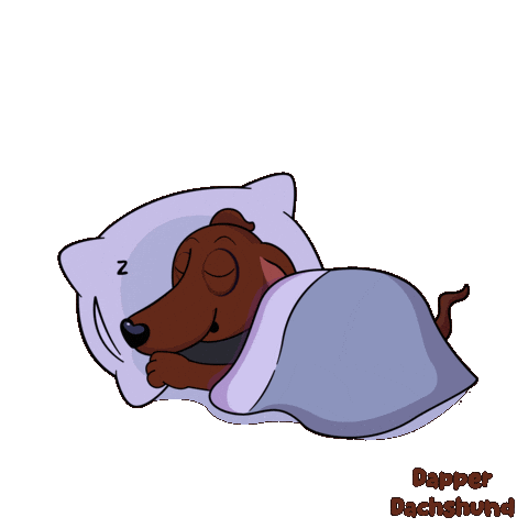 Tired Sleeping Dogs Sticker by VeeFriends