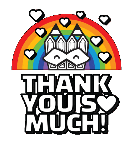 Thank U Love Sticker by Stamatia Alexaki