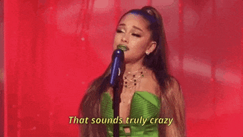That Sounds Truly Crazy Ariana Grande GIF by NBC