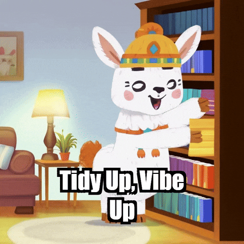Home Tidy Up GIF by Llamaozi