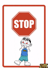 Warning Break Time GIF by Zhotcita