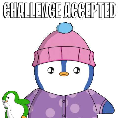 Bring It On Challenge Sticker by Pudgy Penguins