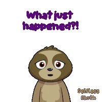 What Happened Sloth Sticker by VeeFriends