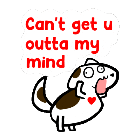Cant Get You Out Of My Head Crush Sticker by Poku Meow