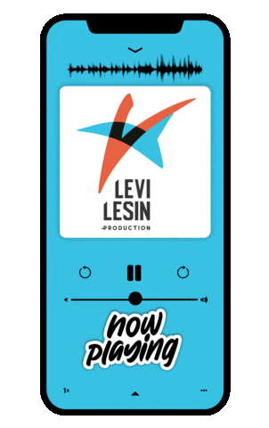LeviLesinProductions music listen levi now playing Sticker