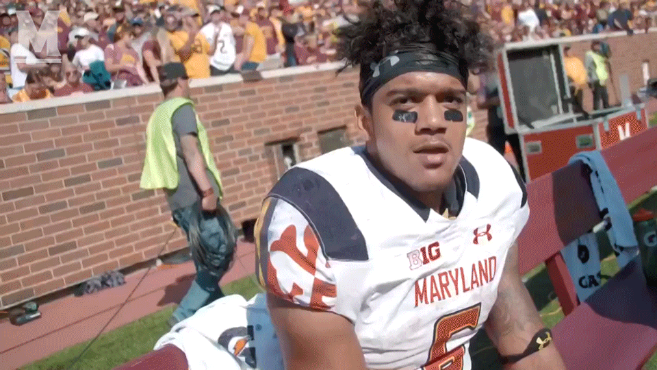 college football hair flip GIF by Maryland Terrapins
