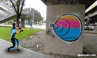 laplagainvade graffiti mortal kombat medellin sub zero GIF