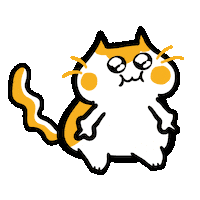 Cat Point Sticker by Poku Meow
