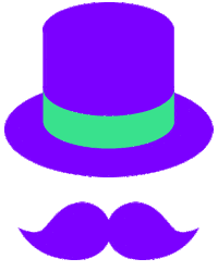 Top Hat Sticker by Tesonet