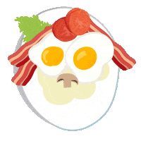 pascalis_h puppy eggs brunch puppy eyes Sticker