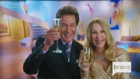 cheers champagne GIF by Bravo TV