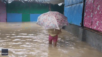 Monsoon Rains Flood Refugee Camps in Bangladesh