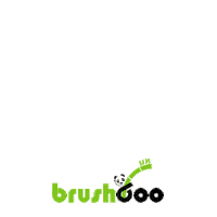 Brushboo vegan panda organic bottle Sticker
