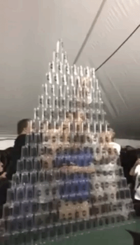 Beer Cup Pyramid Fail