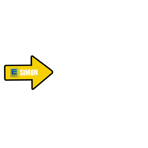 edeka_simonleinefelde giphyupload pfeil weiss gelb Sticker