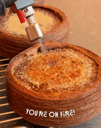 Creme Brulee Fire GIF by Cedric Grolet