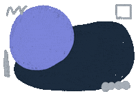 Circle Background Sticker by haenaillust