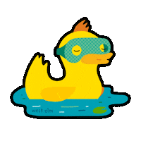 Bathing Rubber Duck Sticker by west elm
