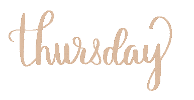 Designedtoloveco thursday brown script days of the week Sticker
