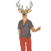 Deer Day Trip Sticker by Exchange LA