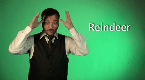 sign language reindeer GIF by Sign with Robert