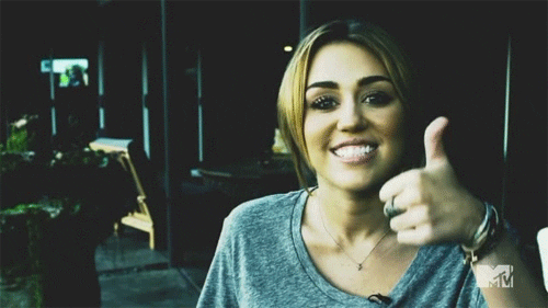 Miley Cyrus Thumbs Up GIF