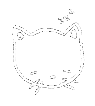 Tired Cat Sticker