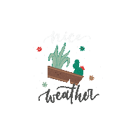 Lettersbynana cactus happy day succulent nice weather Sticker
