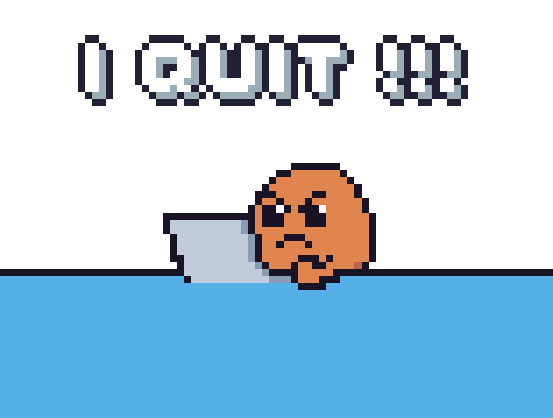 Frustrated Pixel Art Sticker by Potatozzz by 9GAG