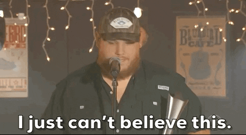 Luke Combs Disbelief GIF by Academy of Country Music Awards