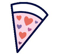 thekitchenwhisperer pizza pizza love love pizza slice of pizza Sticker