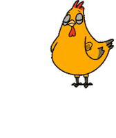 Chicken I Give Up Sticker