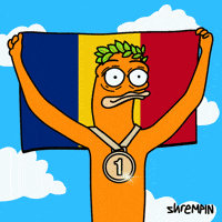Gold Medal Flag GIF by shremps