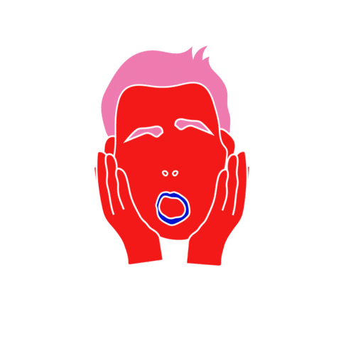 pink wow Sticker by ClapForCrap