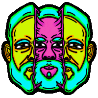 Rainbow Face Sticker