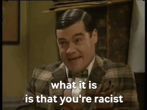 Stoneybridge giphygifmaker racism calling out youre racist GIF