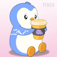 Good Morning Coffee GIF by Pudgy Penguins