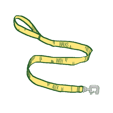 WalksWithAlex giphyupload walk leash dog walk Sticker