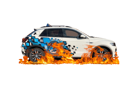 Fire Car Sticker by Schaltchnüppel