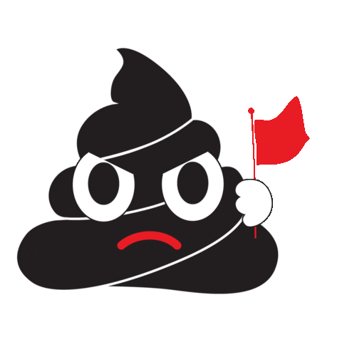 flag no Sticker by FEMOJI