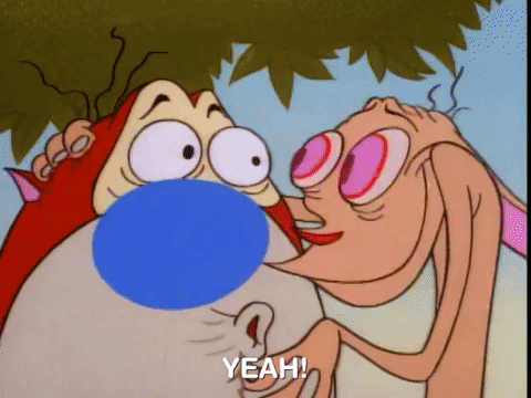 nicksplat ren and timpy GIF