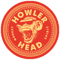 howlerhead head banana whiskey howlerhead Sticker