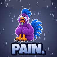 ChikinChaser sad crying rain chicken GIF